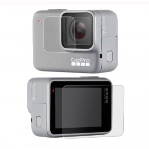 Комплект защитных пленок на дисплей и линзу объектива для GoPro HERO7 White/Silver