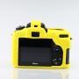 Силиконовый матовый нескользящий чехол для Nikon D7500, цвет Желтый