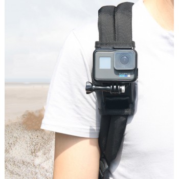Поворотное крепление на лямку рюкзака для экшн-камер GoPro/Xiaomi/DJI/Sony/Insta360