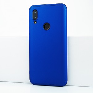 Трехкомпонентный сборный матовый пластиковый чехол для Xiaomi RedMi 7 Синий