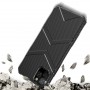 Силиконовый матовый непрозрачный чехол с усиленными углами с текстурным покрытием Узоры для Iphone 11 Pro, цвет Черный