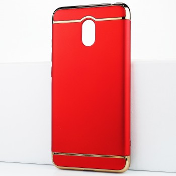 Сборный матовый пластиковый чехол для Meizu M6 Красный