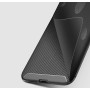 Силиконовый матовый непрозрачный чехол с текстурным покрытием Карбон для Motorola Moto E6 Plus 