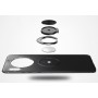 Силиконовый матовый непрозрачный чехол с встроенным кольцом-подставкой для Huawei Mate 30 Pro , цвет Черный