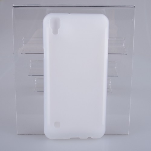 Силиконовый матовый полупрозрачный чехол для LG X Style , цвет Белый