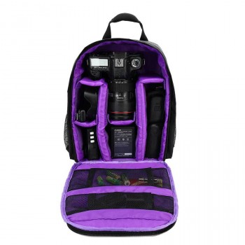 Сумка-рюкзак (27x15x34см) для фотоаппарата и аксессуаров  Фиолетовый