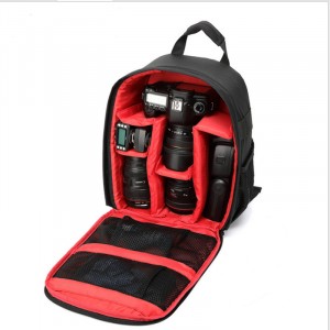 Сумка-рюкзак (27x15x34см) для фотоаппарата и аксессуаров  Красный
