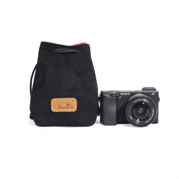 Винтажный чехол-мешок размер S (10x10x17см) для фотоаппаратов Черный