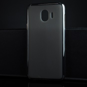 Силиконовый матовый полупрозрачный чехол для Samsung Galaxy J4 Серый