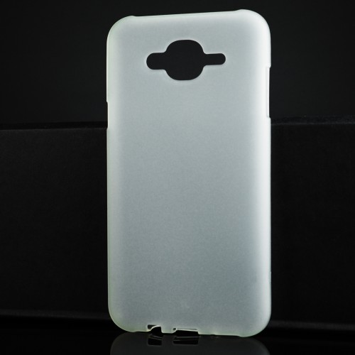 Силиконовый матовый полупрозрачный чехол для Samsung Galaxy J7, цвет Белый