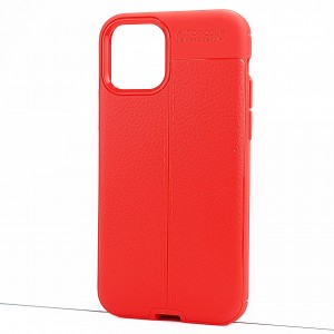 Чехол задняя накладка для Iphone 11 Pro с текстурой кожи Красный