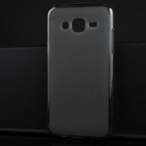 Силиконовый матовый полупрозрачный чехол для Samsung Galaxy J5 Серый