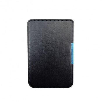 Глянцевый водоотталкивающий чехол книжка на непрозрачной поликарбонатной основе для PocketBook 614/616/625/627/631/632/641 Черный