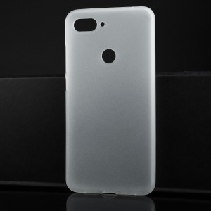 Силиконовый матовый полупрозрачный чехол для Xiaomi Mi 8 Lite Белый