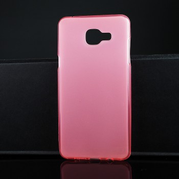 Силиконовый матовый полупрозрачный чехол для Samsung Galaxy A5 (2016) Розовый