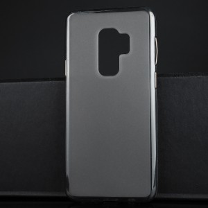 Силиконовый матовый полупрозрачный чехол для Samsung Galaxy S9 Plus Черный