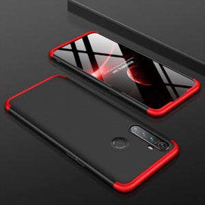 Двухкомпонентный сборный двухцветный пластиковый матовый чехол для Realme 5/Realme 6i Красный