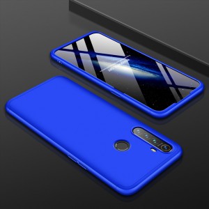 Двухкомпонентный сборный пластиковый матовый чехол для Realme 5 Pro Синий