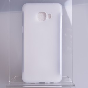 Силиконовый матовый полупрозрачный чехол для Samsung Galaxy C5  Белый