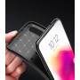Силиконовый матовый непрозрачный чехол с текстурным покрытием Карбон для Motorola Moto G8 Plus, цвет Черный