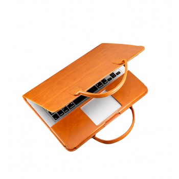 Чехол сумка текстура Кожа с угловыми креплениями для MacBook Air 13.3 (A1466/A1369)