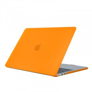 Поликарбонатный матовый полупрозрачный составной чехол накладка для MacBook Pro Touch Bar 15.4 Оранжевый