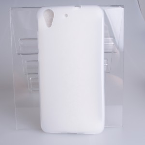 Силиконовый матовый полупрозрачный чехол для Huawei Y6II  Белый
