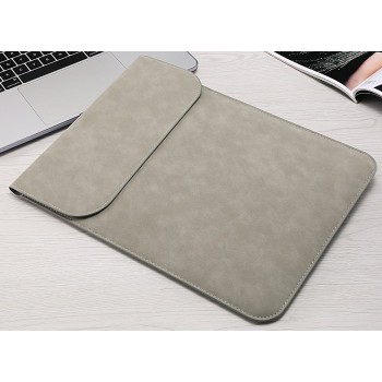 Матовый чехол-мешок текстура Кожа с клапаном на магнитах для MacBook Air/Pro 13