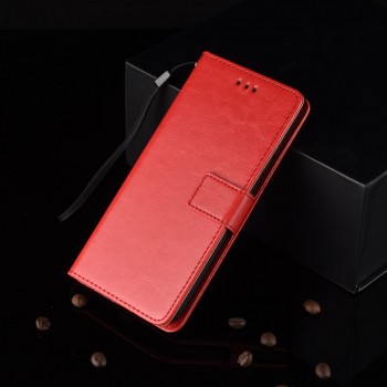 Глянцевый водоотталкивающий чехол портмоне подставка на силиконовой основе с отсеком для карт на магнитной защелке для ASUS ROG Phone 2  Красный