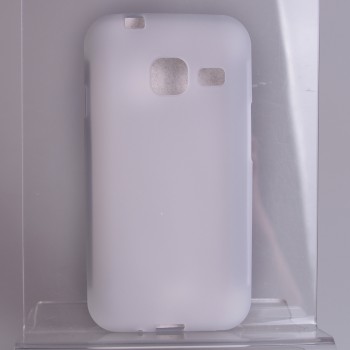 Силиконовый матовый полупрозрачный чехол для Samsung Galaxy J1 mini (2016) Белый