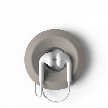 Универсальный силиконовый чехол-катушка для кабелей и наушников Серый