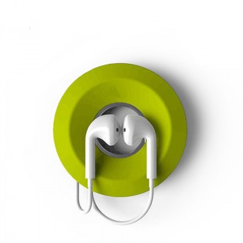 Универсальный силиконовый чехол-катушка для кабелей и наушников Зеленый