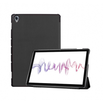 Сегментарный чехол книжка подставка на непрозрачной поликарбонатной основе для Huawei MediaPad M6 10.8 Черный