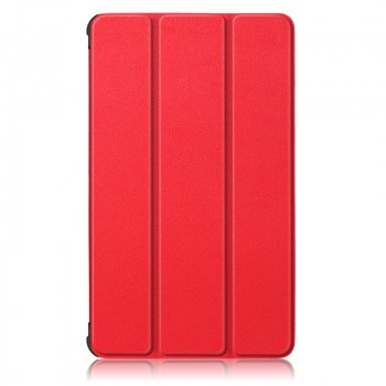 Сегментарный чехол книжка подставка на непрозрачной поликарбонатной основе для Lenovo Tab M7  Красный