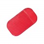 Нескользящий автомобильный силиконовый коврик для гаджетов 14х8 см, цвет Красный
