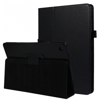 Чехол книжка подставка с рамочной защитой экрана и крепежом для стилуса для Huawei MediaPad M6 10.8 Черный