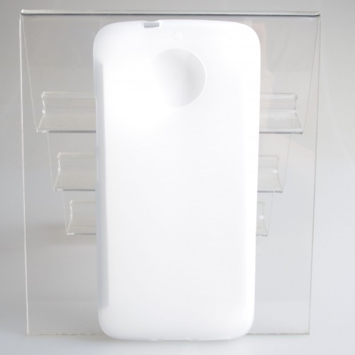 Силиконовый матовый полупрозрачный чехол для Motorola Moto G5s, цвет Белый