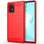 Силиконовый матовый непрозрачный чехол с текстурным покрытием Металлик для Samsung Galaxy S10 Lite , цвет Красный