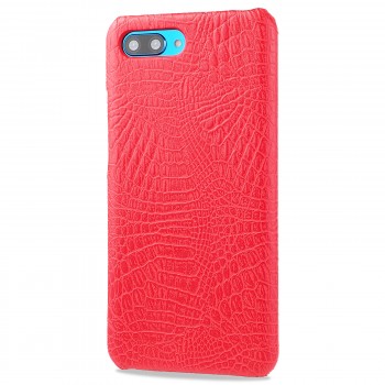 Чехол задняя накладка для Huawei Honor 10 с текстурой кожи крокодила Красный