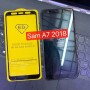 3D полноэкранное ультратонкое износоустойчивое сколостойкое олеофобное защитное стекло для Samsung Galaxy A7 (2018), цвет Бежевый