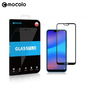 Премиум 5D Full Cover полноэкранное безосколочное защитное стекло Mocolo со сверхточными краями для Huawei P20 Lite