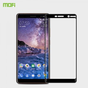 Премиум 3D(5D) Full Glue полноэкранное безосколочное защитное стекло Mofi с усиленным олеофобным слоем для Nokia 7 Plus Черный