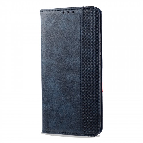 Винтажный чехол портмоне подставка на силиконовой основе с отсеком для карт для Huawei Honor View 30 Pro, цвет Синий