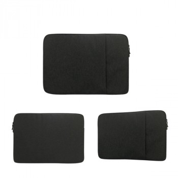 Чехол папка из влагостойкого текстиля с наружным карманом для ноутбуков 14-14.9 дюймов Черный