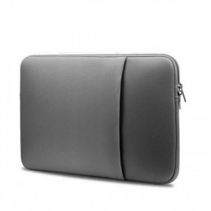 Чехол папка с наружным карманом для ноутбуков 15-15.9 дюймов Серый