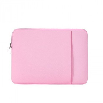 Чехол папка с наружным карманом для ноутбуков 15-15.9 дюймов Розовый