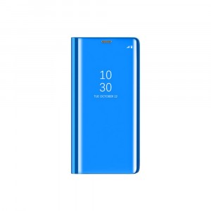 Пластиковый непрозрачный матовый чехол с полупрозрачной крышкой с зеркальным покрытием для Huawei P40  Синий
