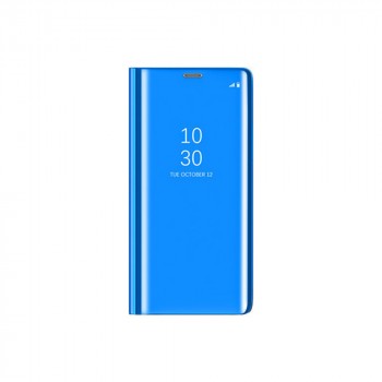 Пластиковый непрозрачный матовый чехол с полупрозрачной крышкой с зеркальным покрытием для Huawei P40  Синий