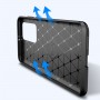 Силиконовый матовый непрозрачный чехол с текстурным покрытием Карбон для Huawei P40 