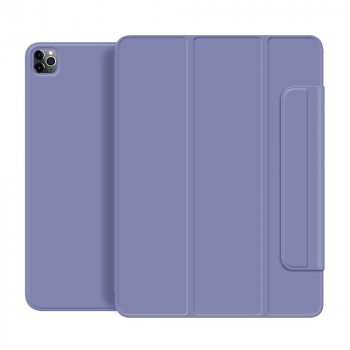 Сегментарный чехол книжка подставка на магнитной основе и с магнитной защелкой для Ipad Pro 12.9 (2020)/ Pro 12.9 (2021) Фиолетовый